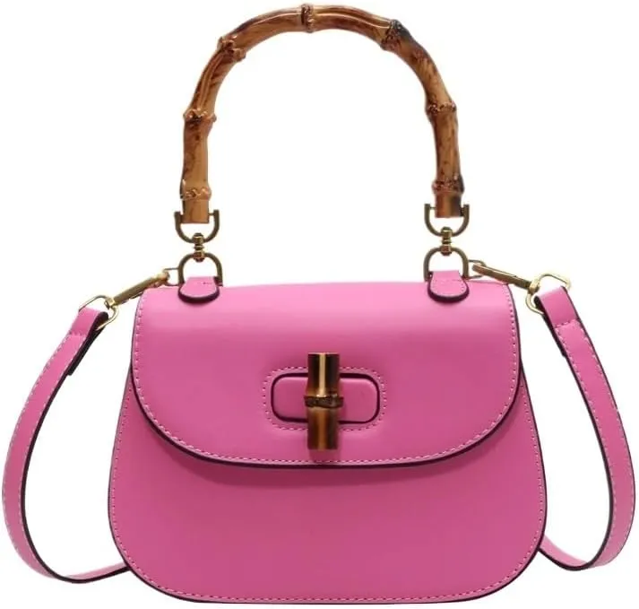 cross-body bag Premium Saddle Shoulder Crossbody Bamboo Bag