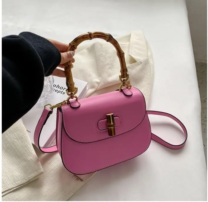 cross-body bag Premium Saddle Shoulder Crossbody Bamboo Bag