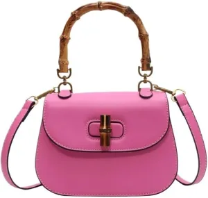 cross-body bag Premium Saddle Shoulder Crossbody Bamboo Bag