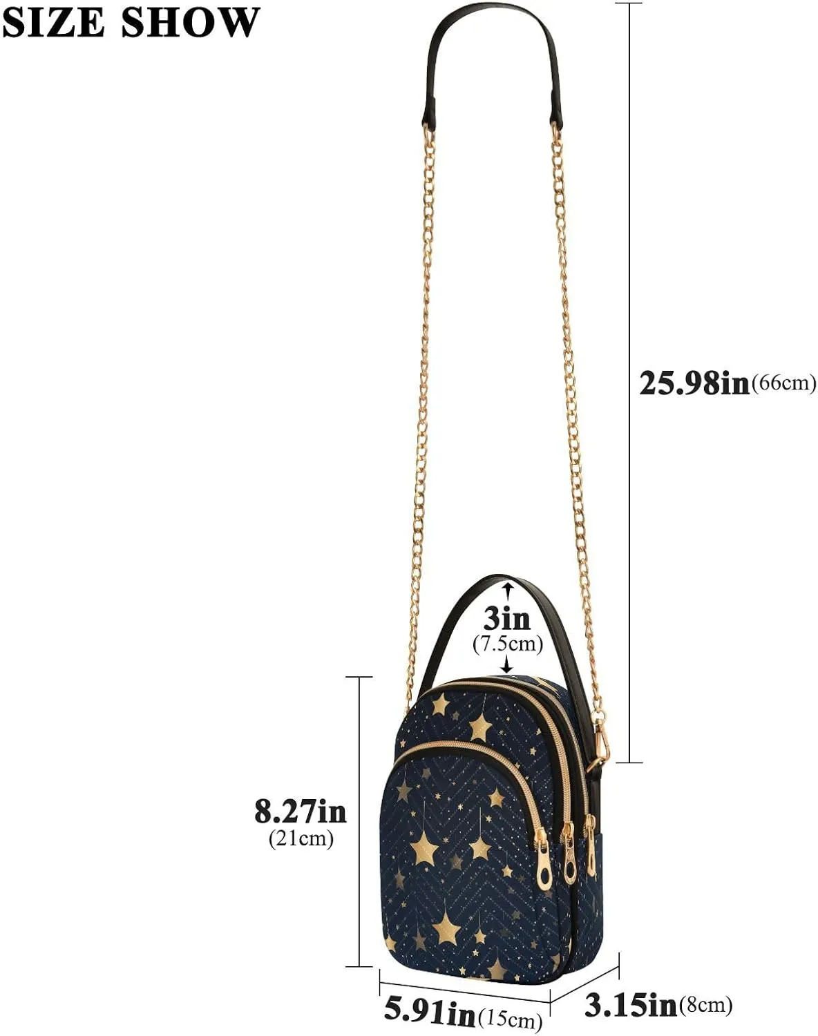 Crossbody Bags Crossbody Purse Chest Bag Sun Moon Stars Witch for Women Trendy