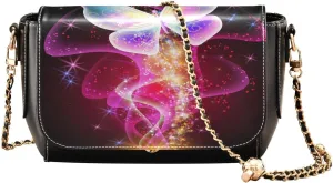Crossbody Bags for Women Trendy Women's Black Shoulder Bag Small PU Leather Flap Cross Body Bag Handbags