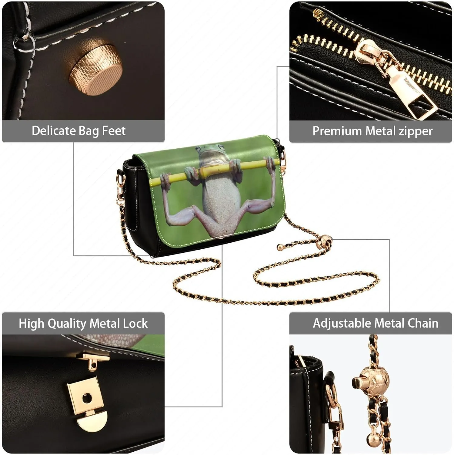 Crossbody Bags for Women Trendy Women's Black Shoulder Bag Small PU Leather Flap Cross Body Bag Handbags