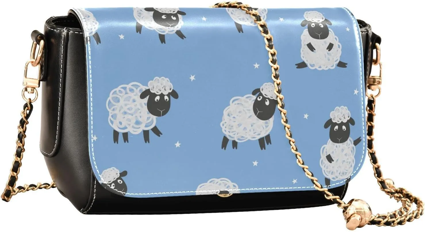 Crossbody Bags for Women Trendy Women's Black Shoulder Bag Small PU Leather Flap Cross Body Bag Handbags