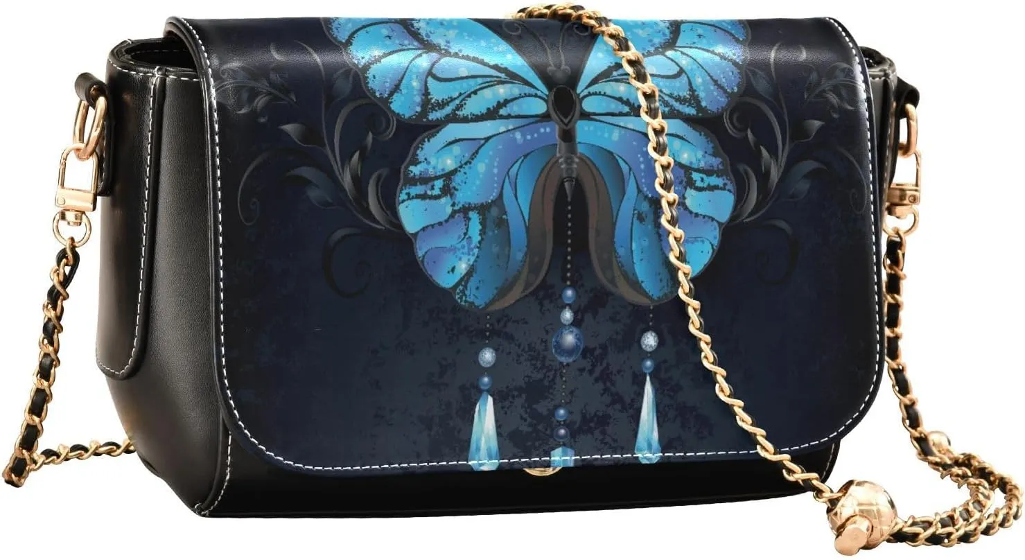 Crossbody Bags for Women Trendy Women's Black Shoulder Bag Small PU Leather Flap Cross Body Bag Handbags