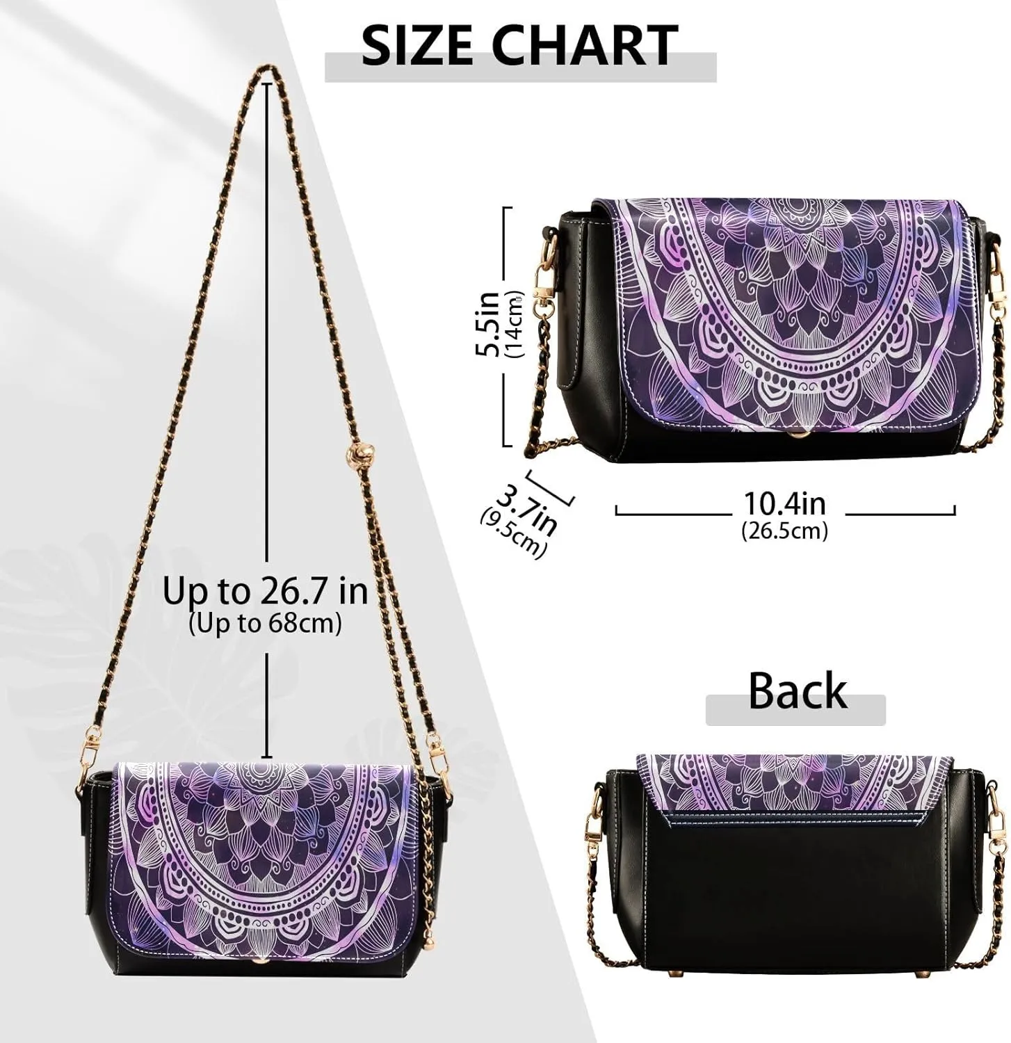 Crossbody Bags for Women Trendy Women's Black Shoulder Bag Small PU Leather Flap Cross Body Bag Handbags