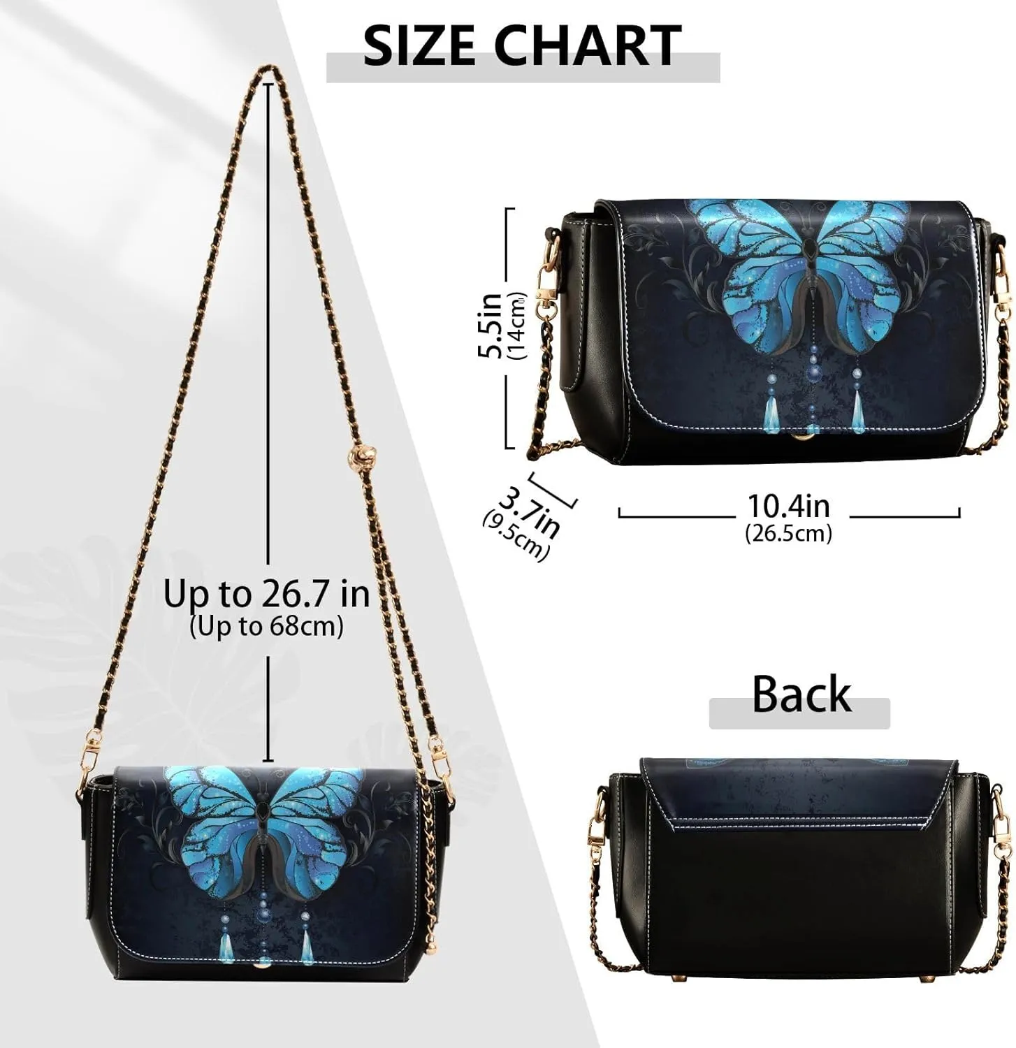 Crossbody Bags for Women Trendy Women's Black Shoulder Bag Small PU Leather Flap Cross Body Bag Handbags