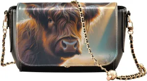 Crossbody Bags for Women Trendy Women's Black Shoulder Bag Small PU Leather Flap Cross Body Bag Handbags