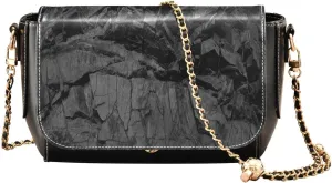 Crossbody Bags for Women Trendy Women's Black Shoulder Bag Small PU Leather Flap Cross Body Bag Handbags