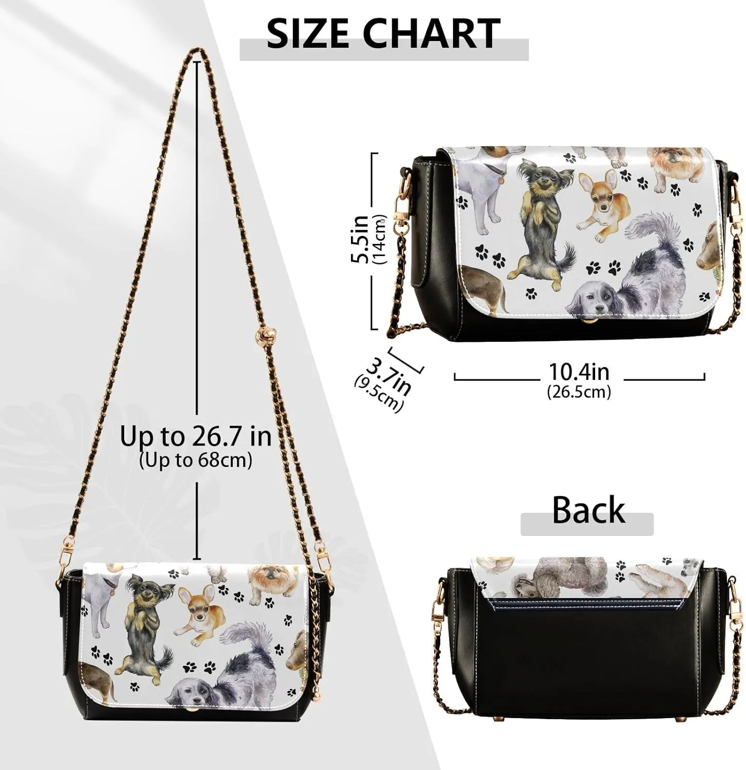 Crossbody Bags for Women Trendy Women's Black Shoulder Bag Small PU Leather Flap Cross Body Bag Handbags