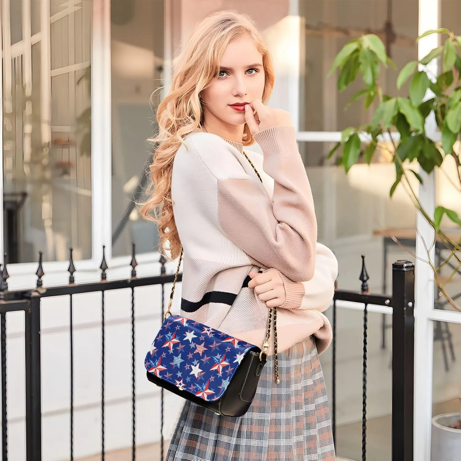Crossbody Bags for Women Trendy Women's Black Shoulder Bag Small PU Leather Flap Cross Body Bag Handbags
