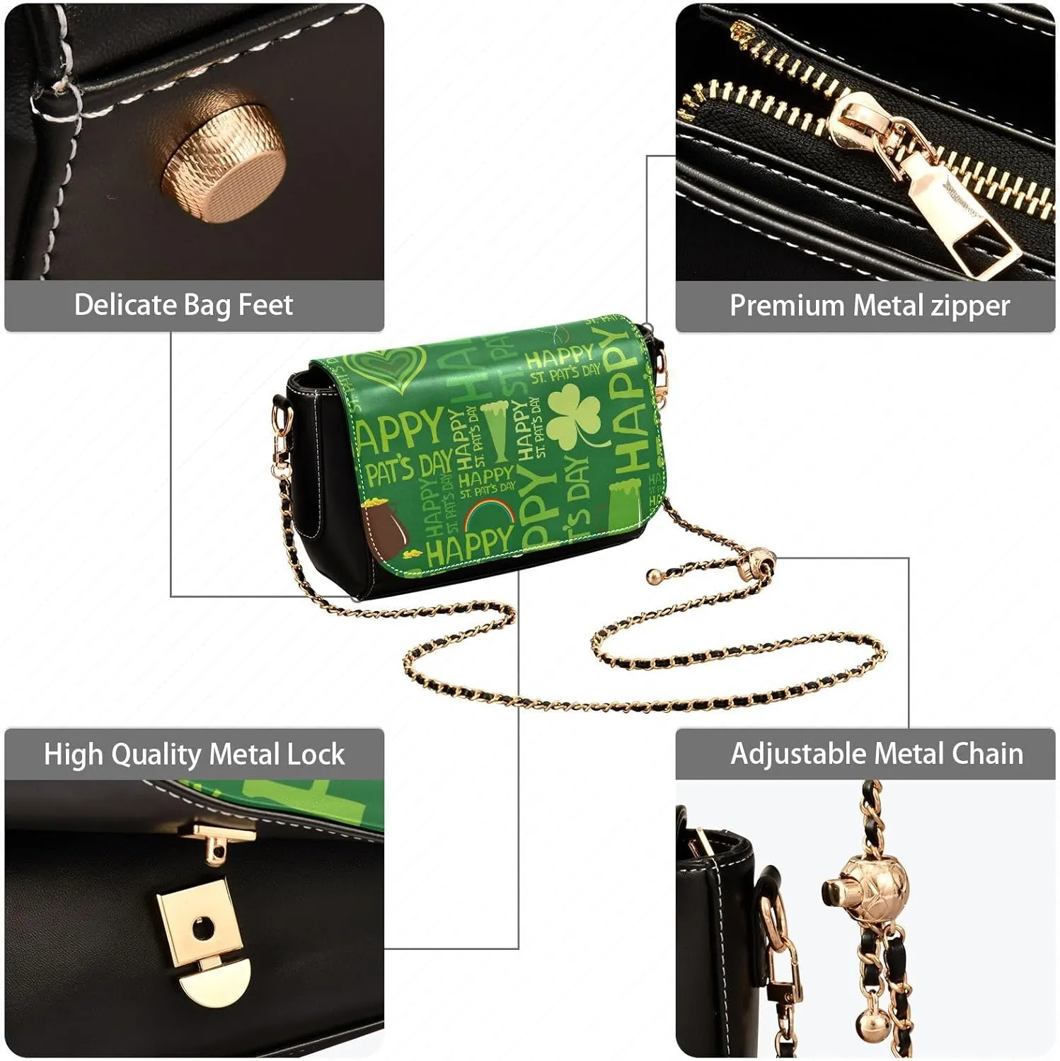 Crossbody Bags for Women Trendy Women's Black Shoulder Bag Small PU Leather Flap Cross Body Bag Handbags