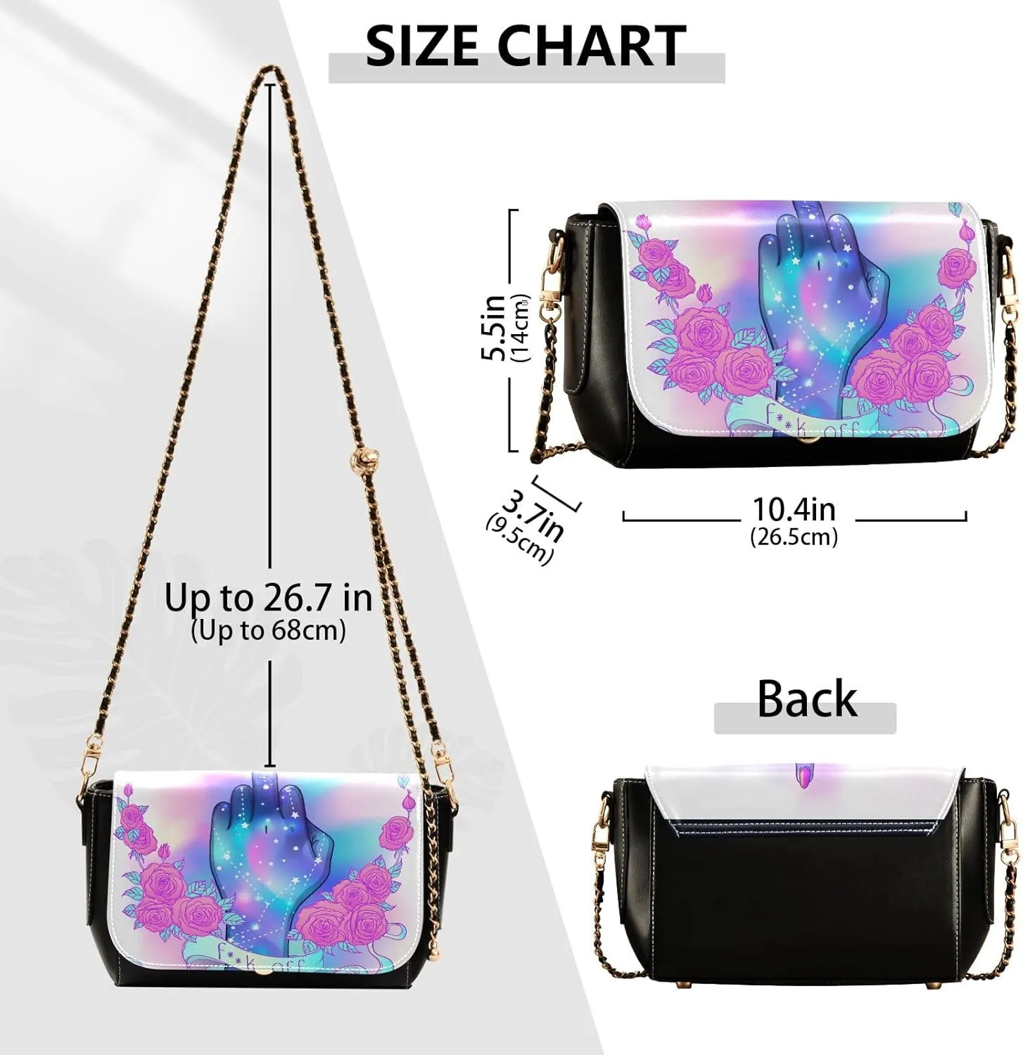 Crossbody Bags for Women Trendy Women's Black Shoulder Bag Small PU Leather Flap Cross Body Bag Handbags