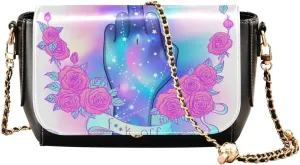 Crossbody Bags for Women Trendy Women's Black Shoulder Bag Small PU Leather Flap Cross Body Bag Handbags