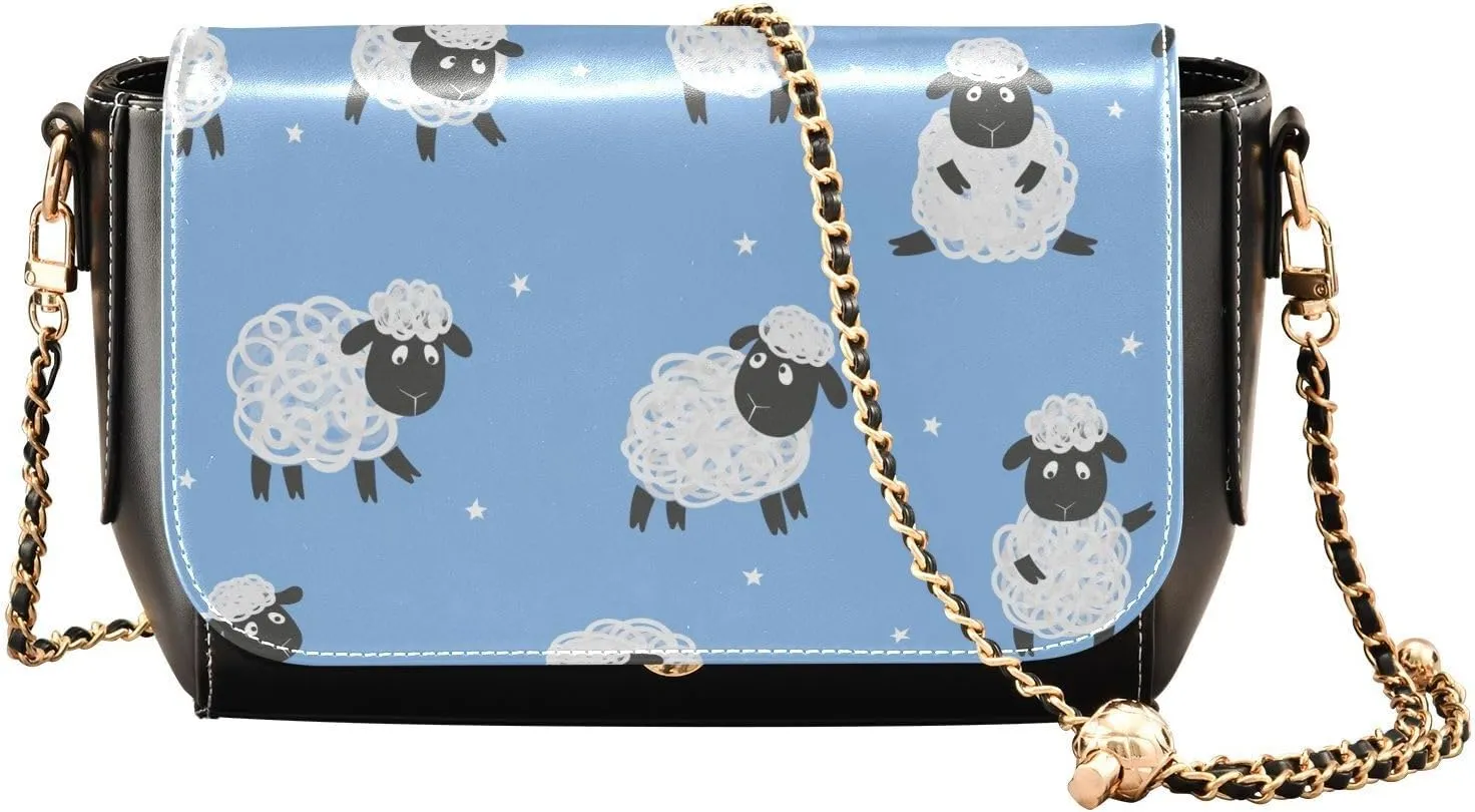 Crossbody Bags for Women Trendy Women's Black Shoulder Bag Small PU Leather Flap Cross Body Bag Handbags