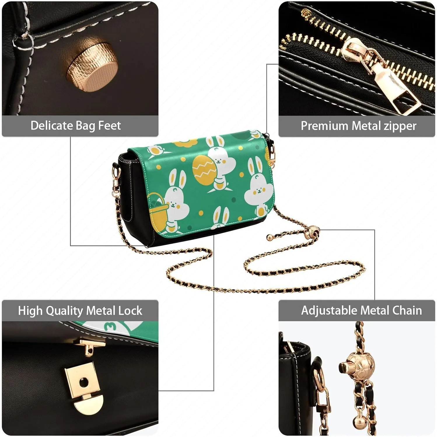 Crossbody Bags for Women Trendy Women's Black Shoulder Bag Small PU Leather Flap Cross Body Bag Handbags