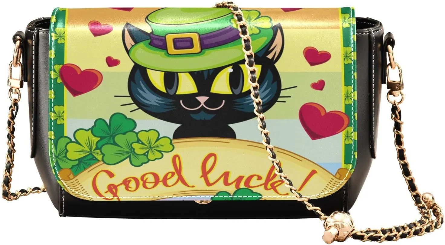 Crossbody Bags for Women Trendy Women's Black Shoulder Bag Small PU Leather Flap Cross Body Bag Handbags