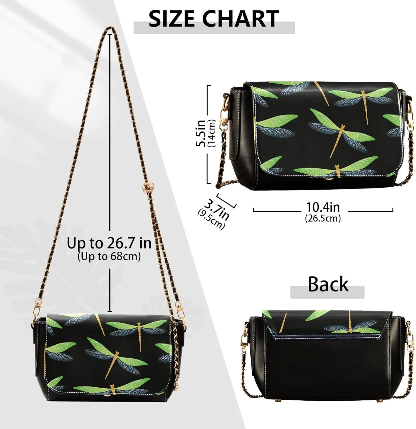 Crossbody Bags for Women Trendy Women's Black Shoulder Bag Small PU Leather Flap Cross Body Bag Handbags