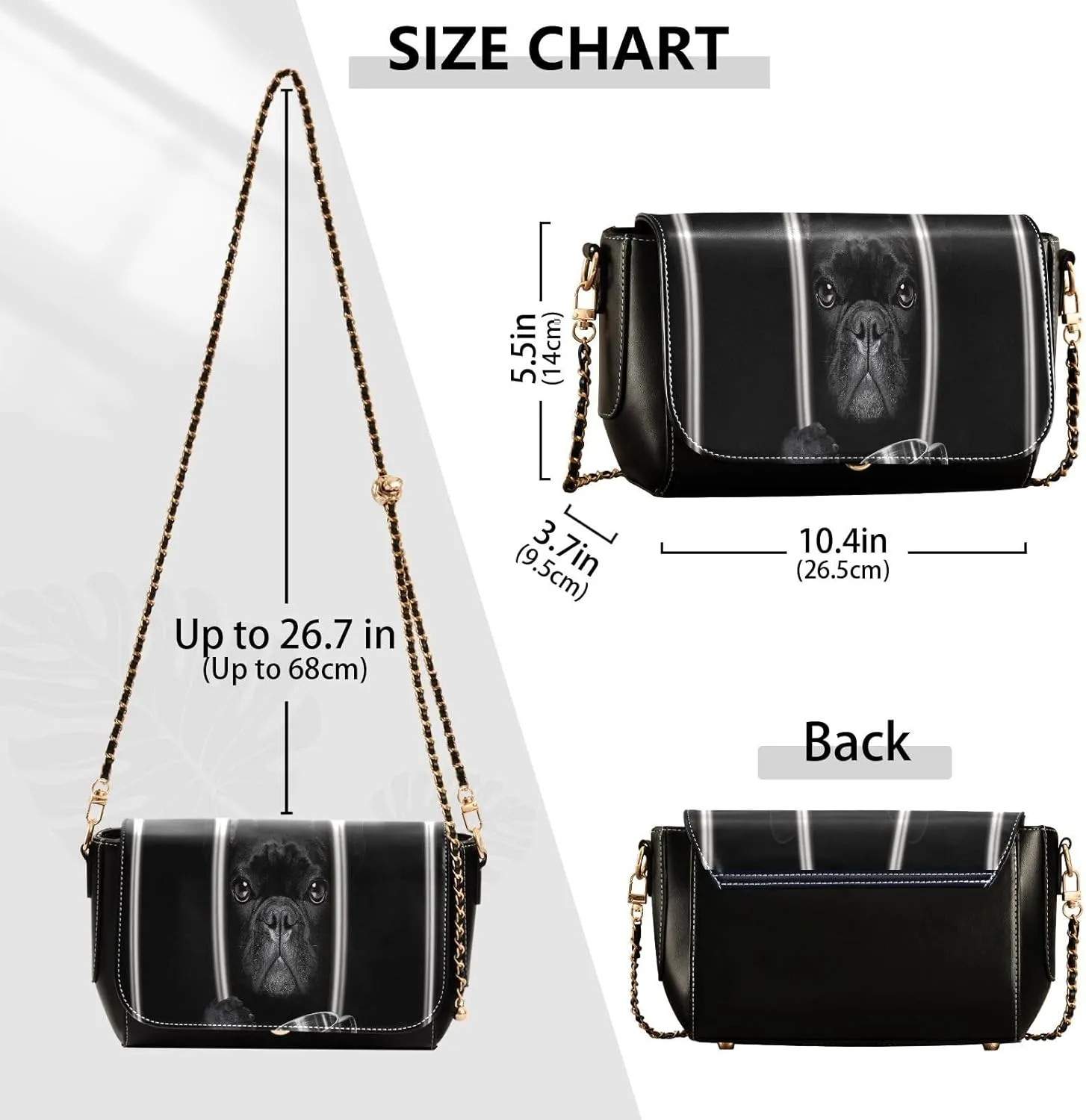 Crossbody Bags for Women Trendy Women's Black Shoulder Bag Small PU Leather Flap Cross Body Bag Handbags