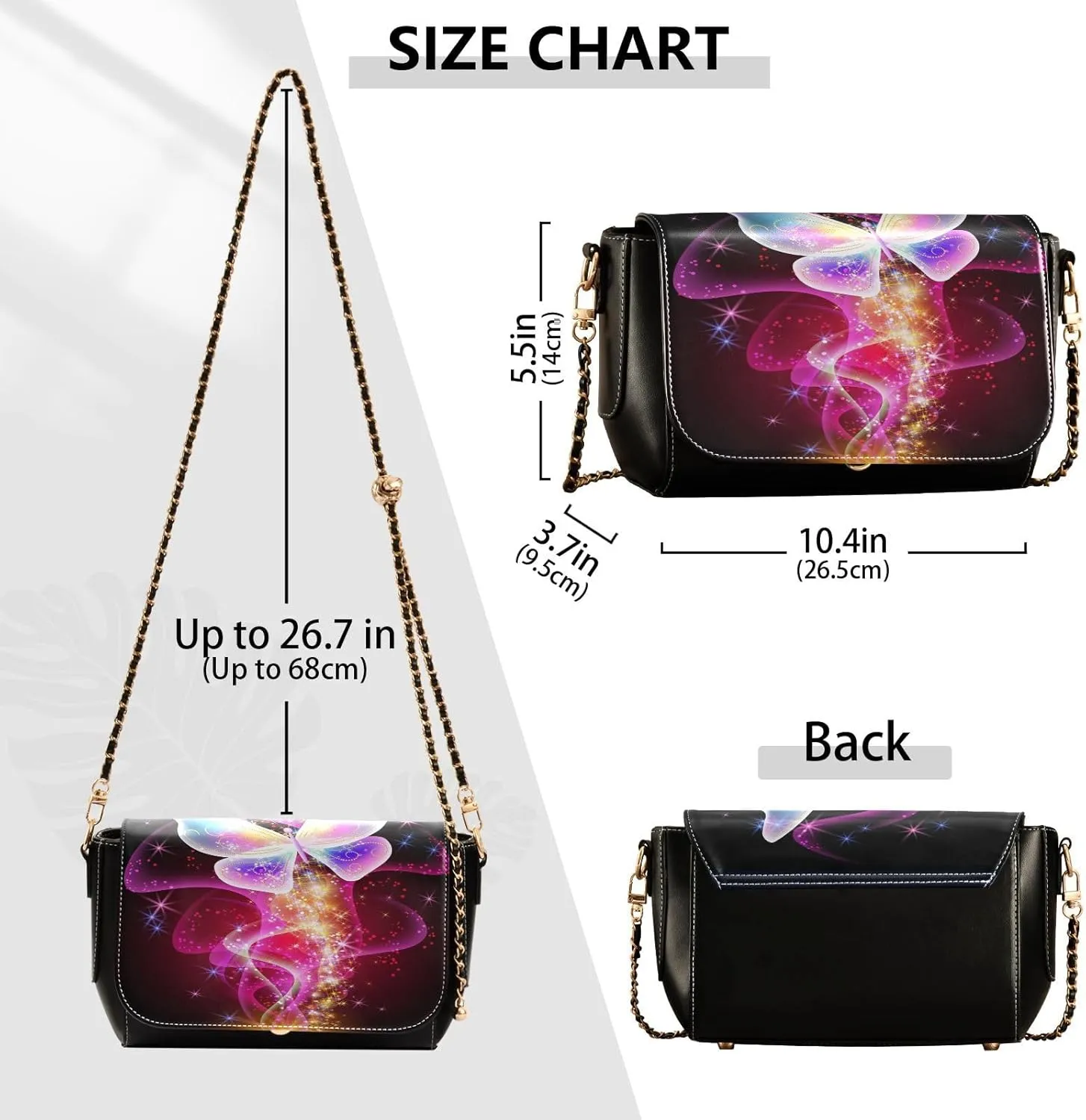 Crossbody Bags for Women Trendy Women's Black Shoulder Bag Small PU Leather Flap Cross Body Bag Handbags