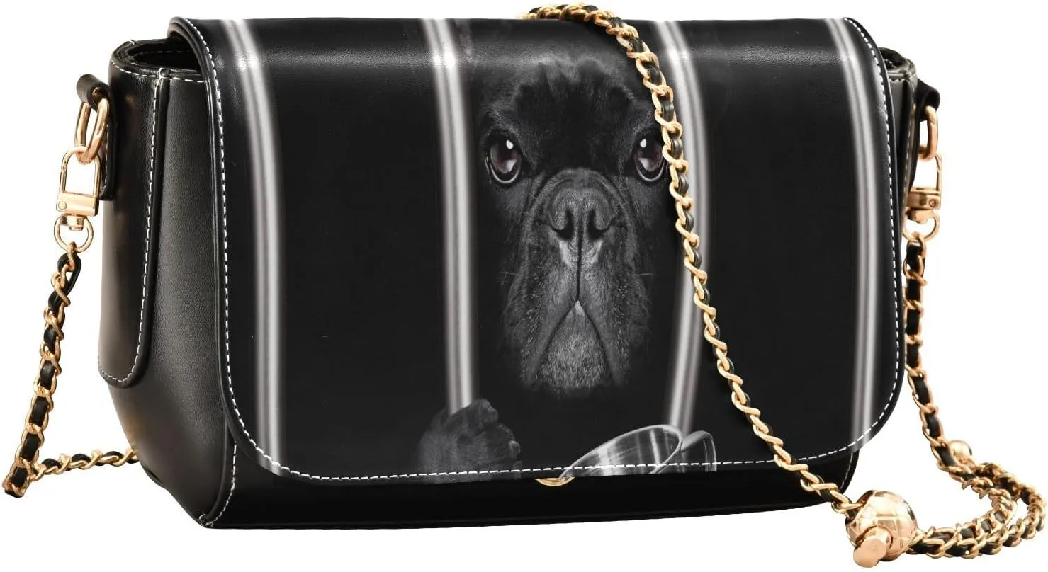 Crossbody Bags for Women Trendy Women's Black Shoulder Bag Small PU Leather Flap Cross Body Bag Handbags