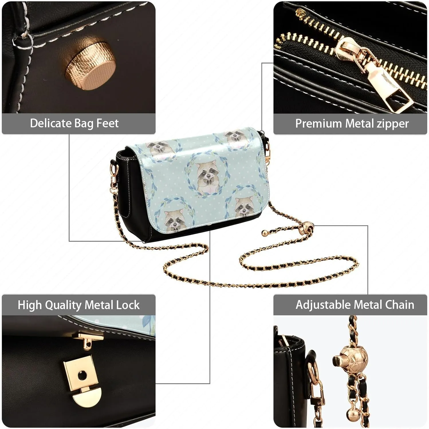 Crossbody Bags for Women Trendy Women's Black Shoulder Bag Small PU Leather Flap Cross Body Bag Handbags