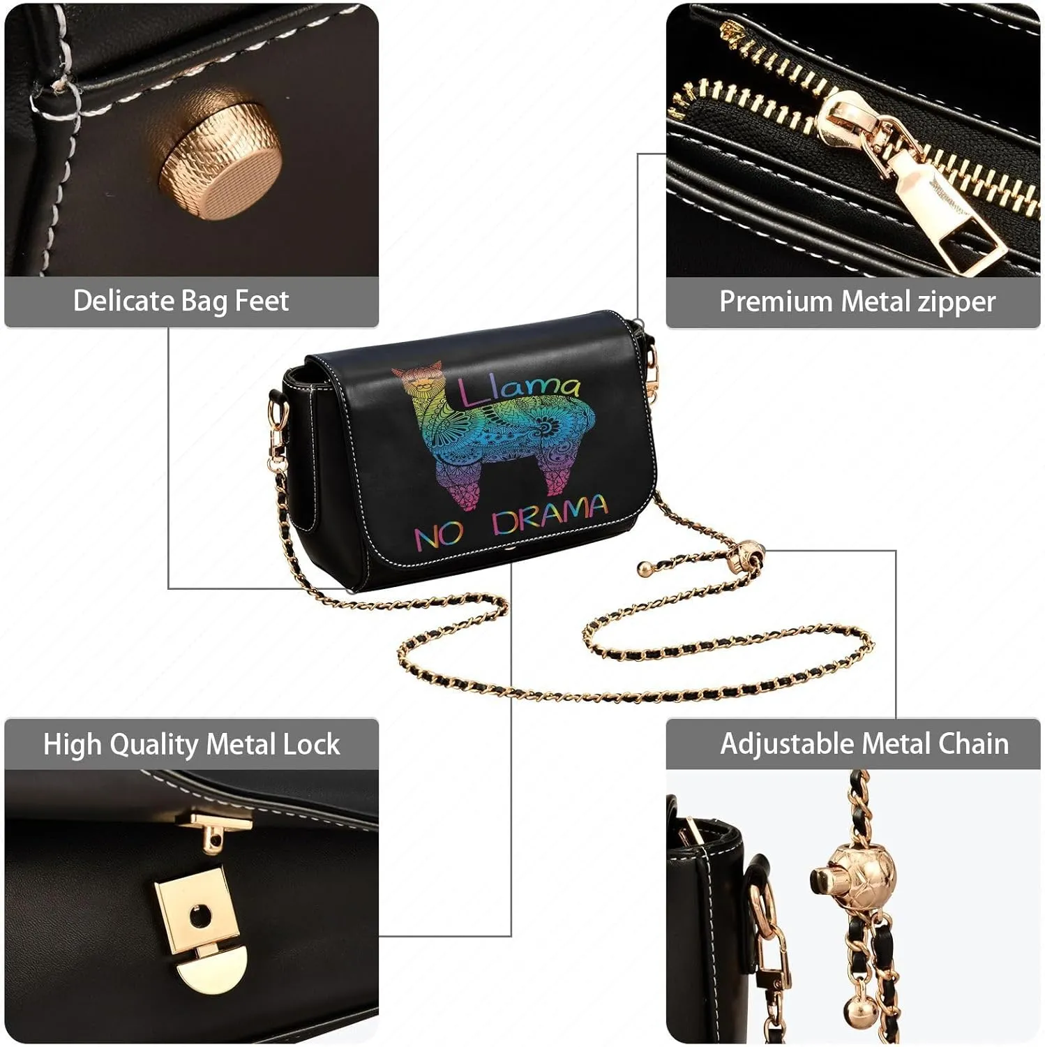 Crossbody Bags for Women Trendy Women's Black Shoulder Bag Small PU Leather Flap Cross Body Bag Handbags