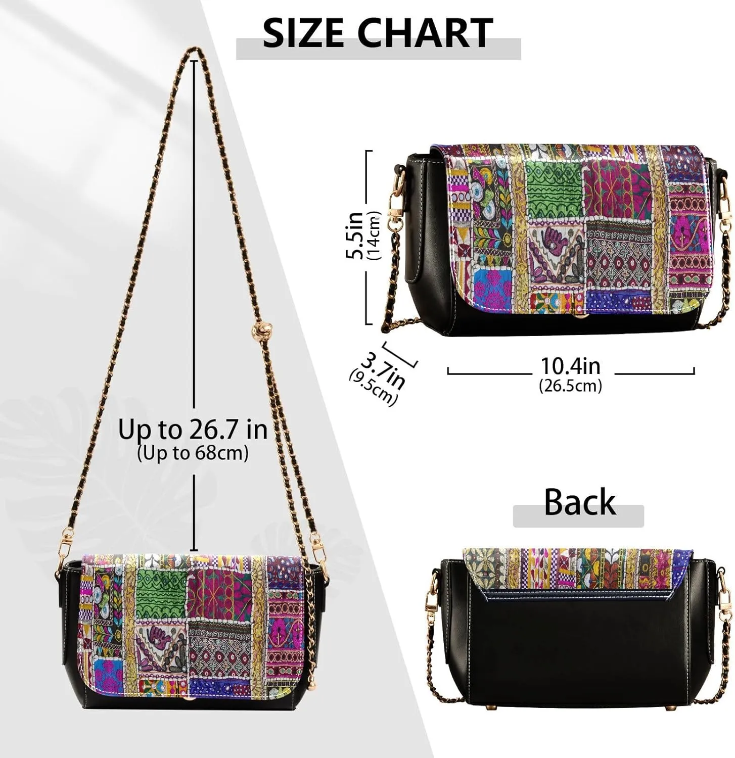 Crossbody Bags for Women Trendy Women's Black Shoulder Bag Small PU Leather Flap Cross Body Bag Handbags