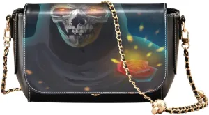 Crossbody Bags for Women Trendy Women's Black Shoulder Bag Small PU Leather Flap Cross Body Bag Handbags