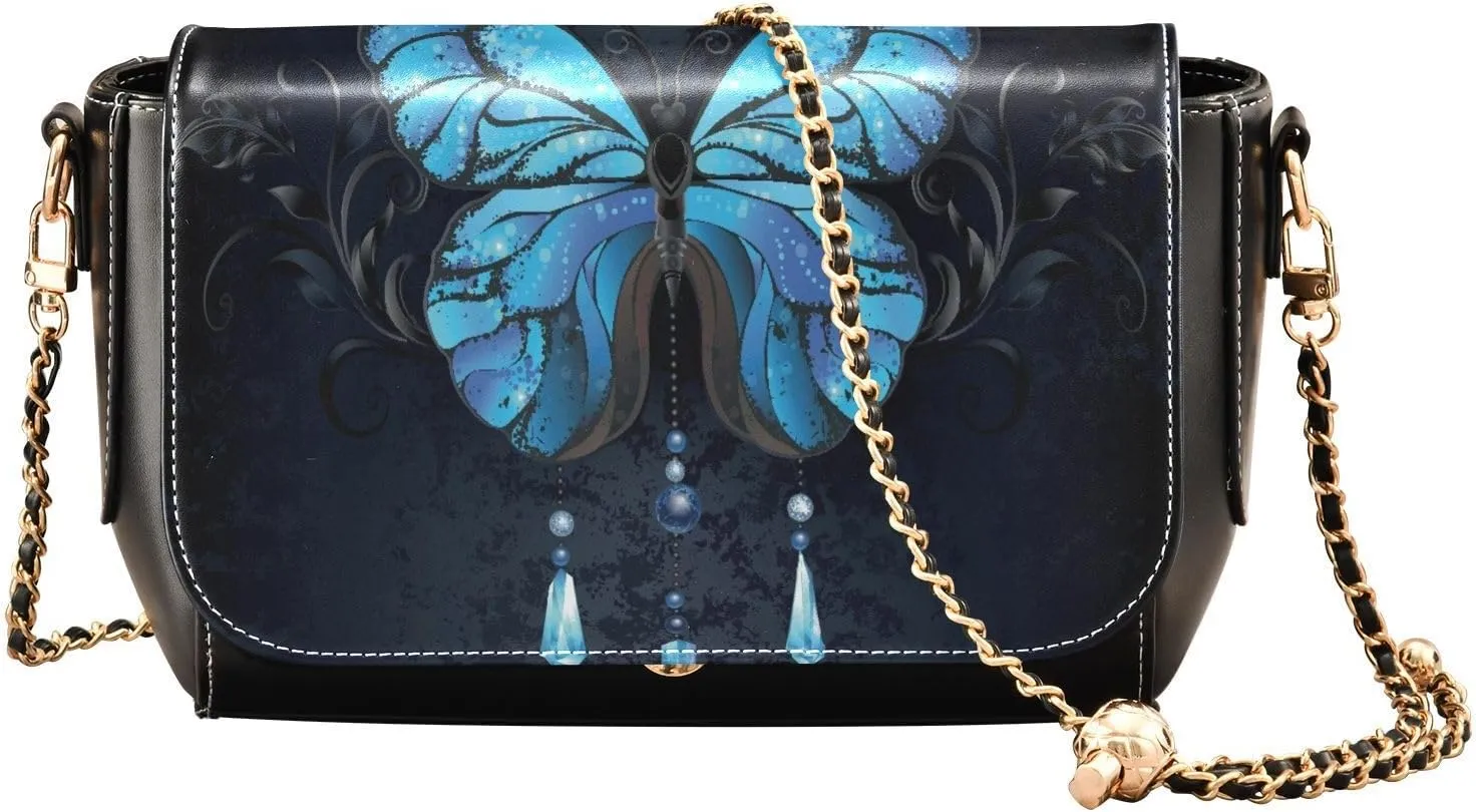 Crossbody Bags for Women Trendy Women's Black Shoulder Bag Small PU Leather Flap Cross Body Bag Handbags