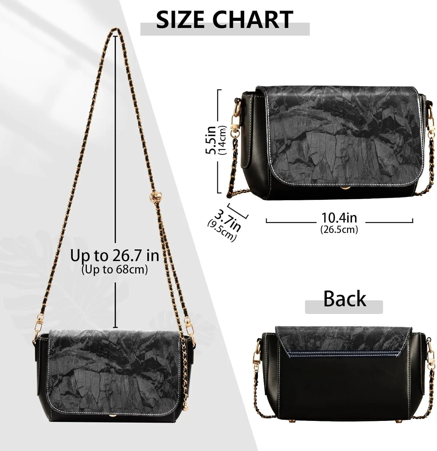 Crossbody Bags for Women Trendy Women's Black Shoulder Bag Small PU Leather Flap Cross Body Bag Handbags