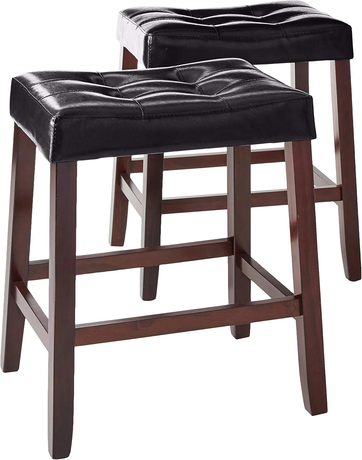Crown Mark 2787C-24-BK Saddle Chair, Black