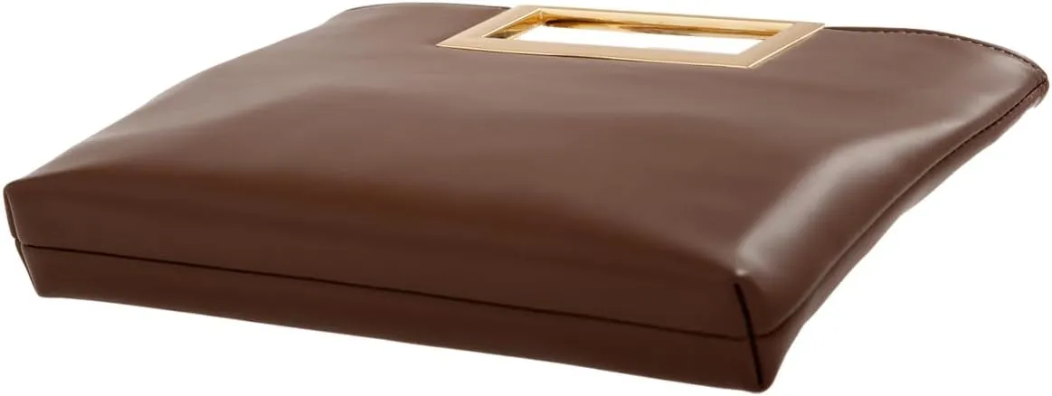 Crushed Metallic Top Handle Clutch
