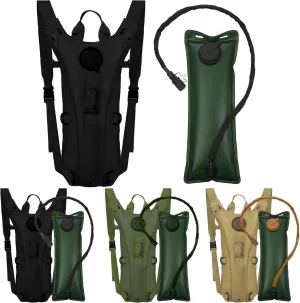 Cunno 3 Pcs Water Backpack Tactical Hydration Pack with 3 Liter Hydration Water Bladder Military Daypack Bag for Hiking Running Cycling Climbing