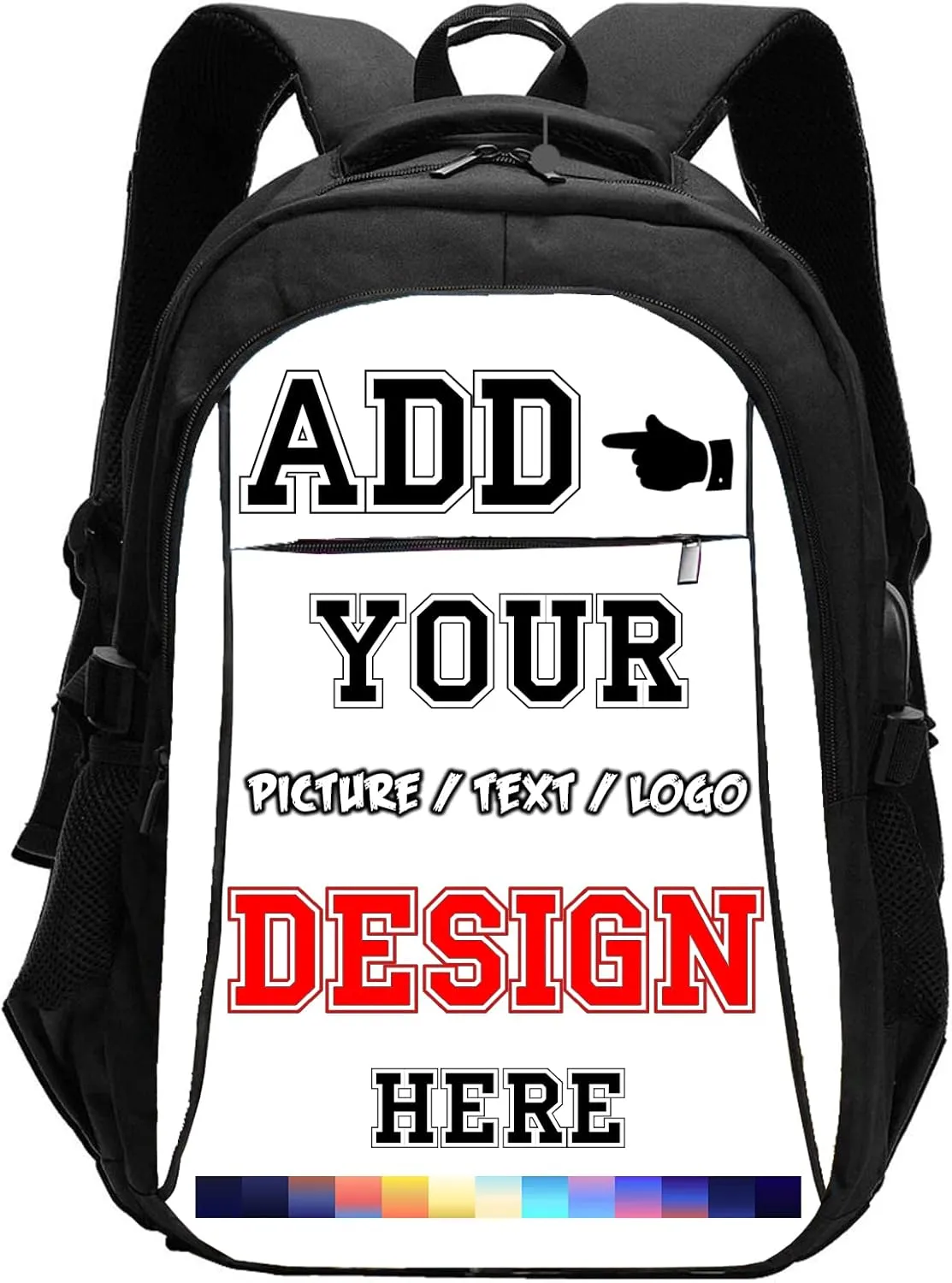 Custom Backpack Personalized Travel Knapsack Add Your Picture Text Logo Large Capacity Casual Backpack for Work Travel (Style4)