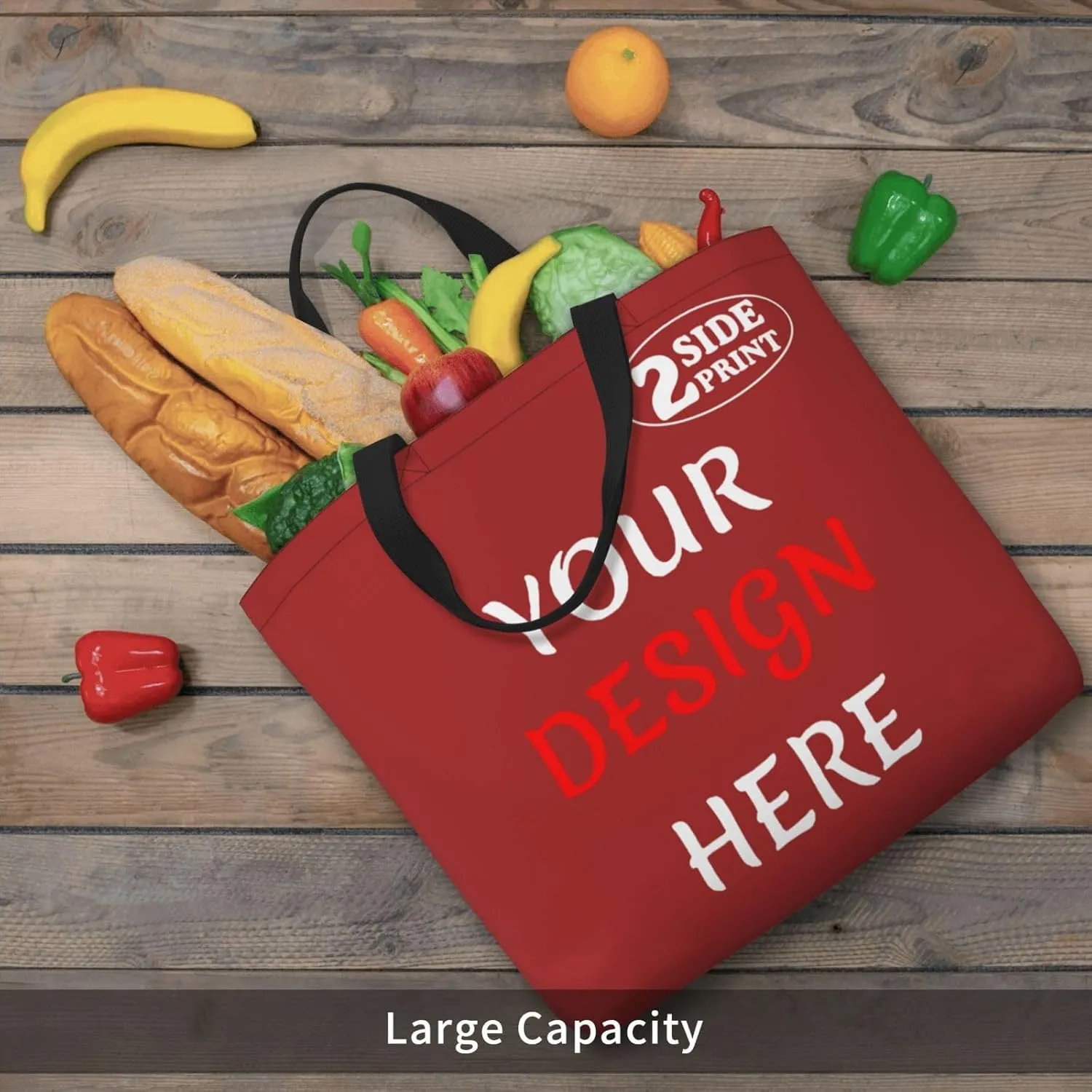 Custom Tote Bags Add Your Design For Business Travel Personalized Shoulder Beach Bag For Women Teachers