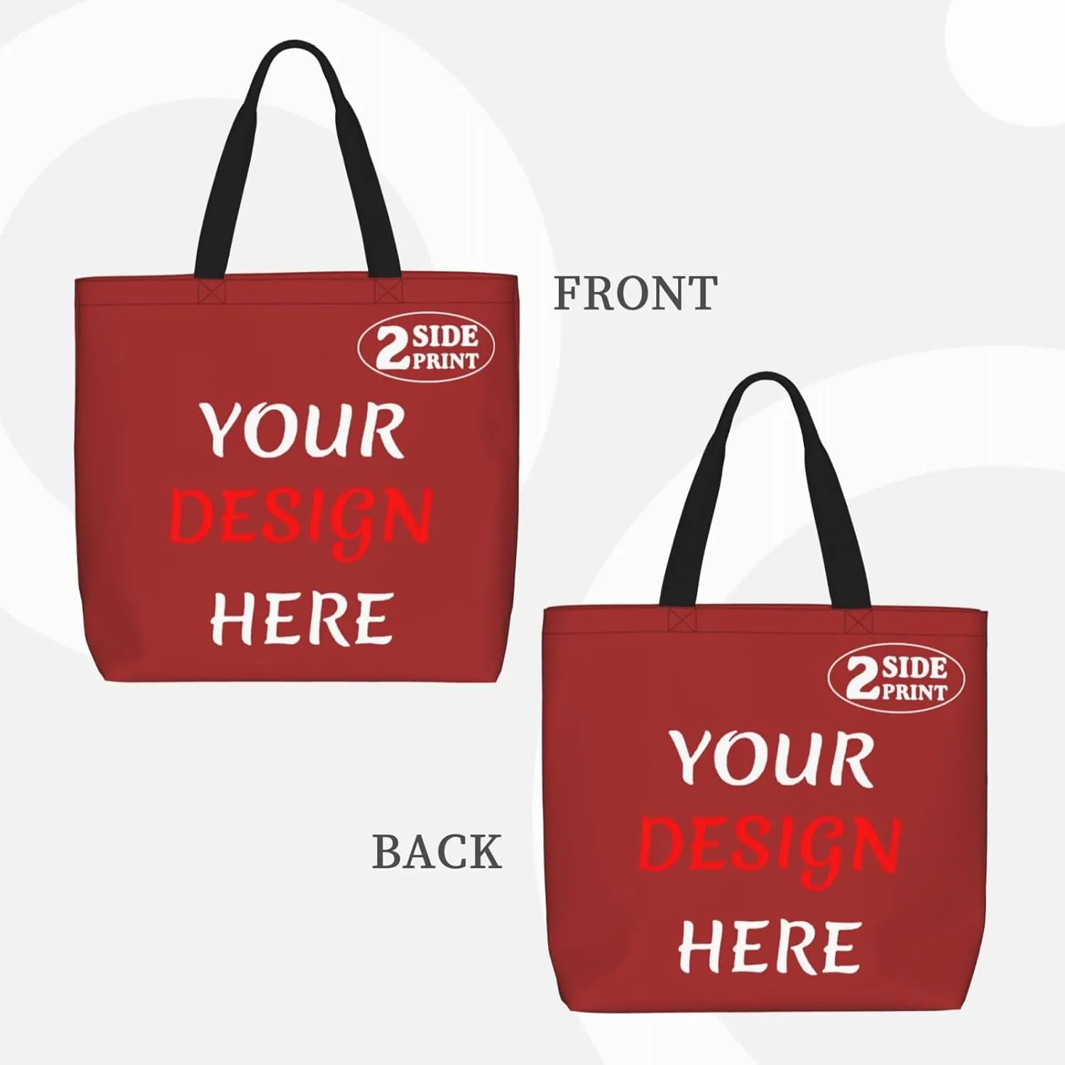 Custom Tote Bags Add Your Design For Business Travel Personalized Shoulder Beach Bag For Women Teachers