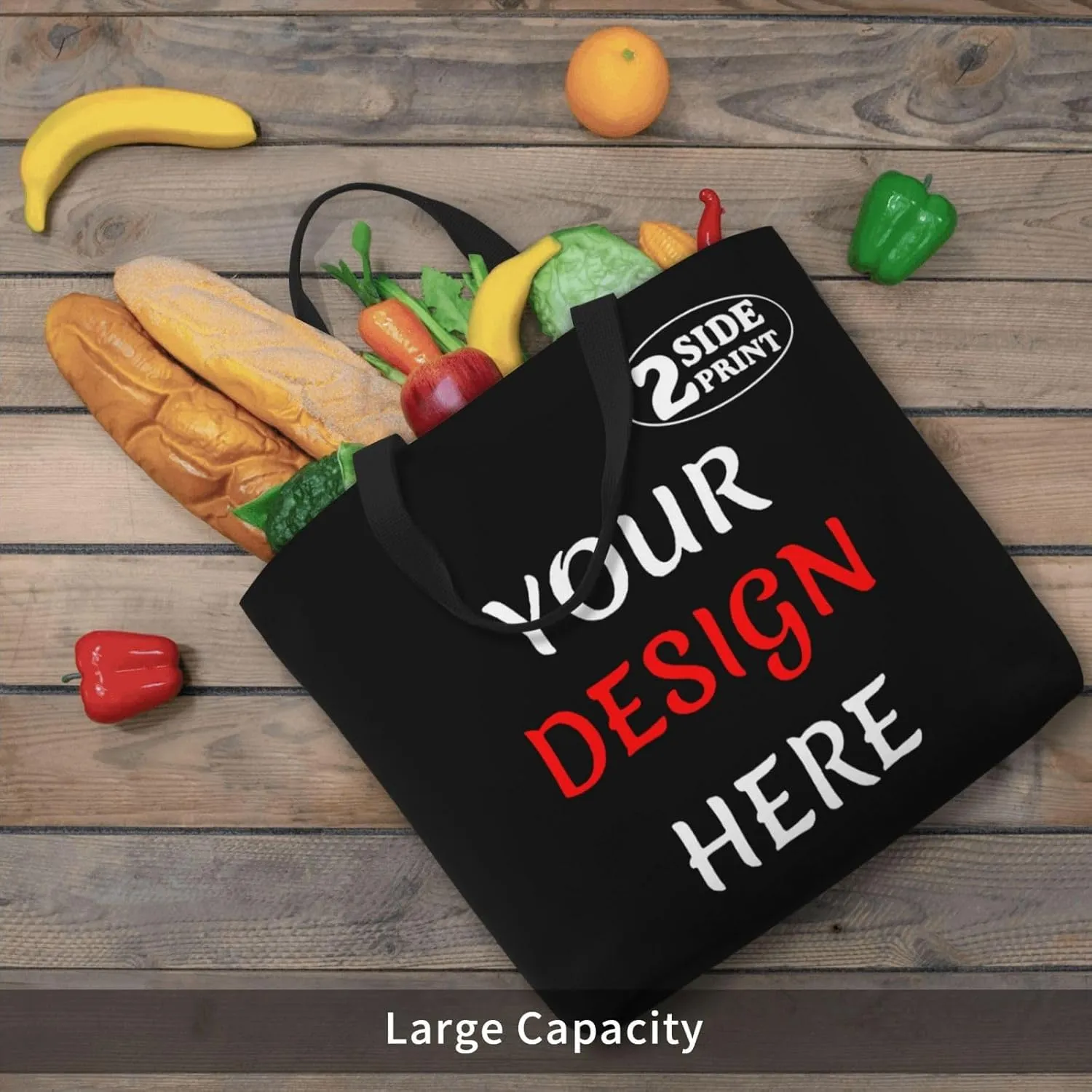 Custom Tote Bags Add Your Design For Business Travel Personalized Shoulder Beach Bag For Women Teachers