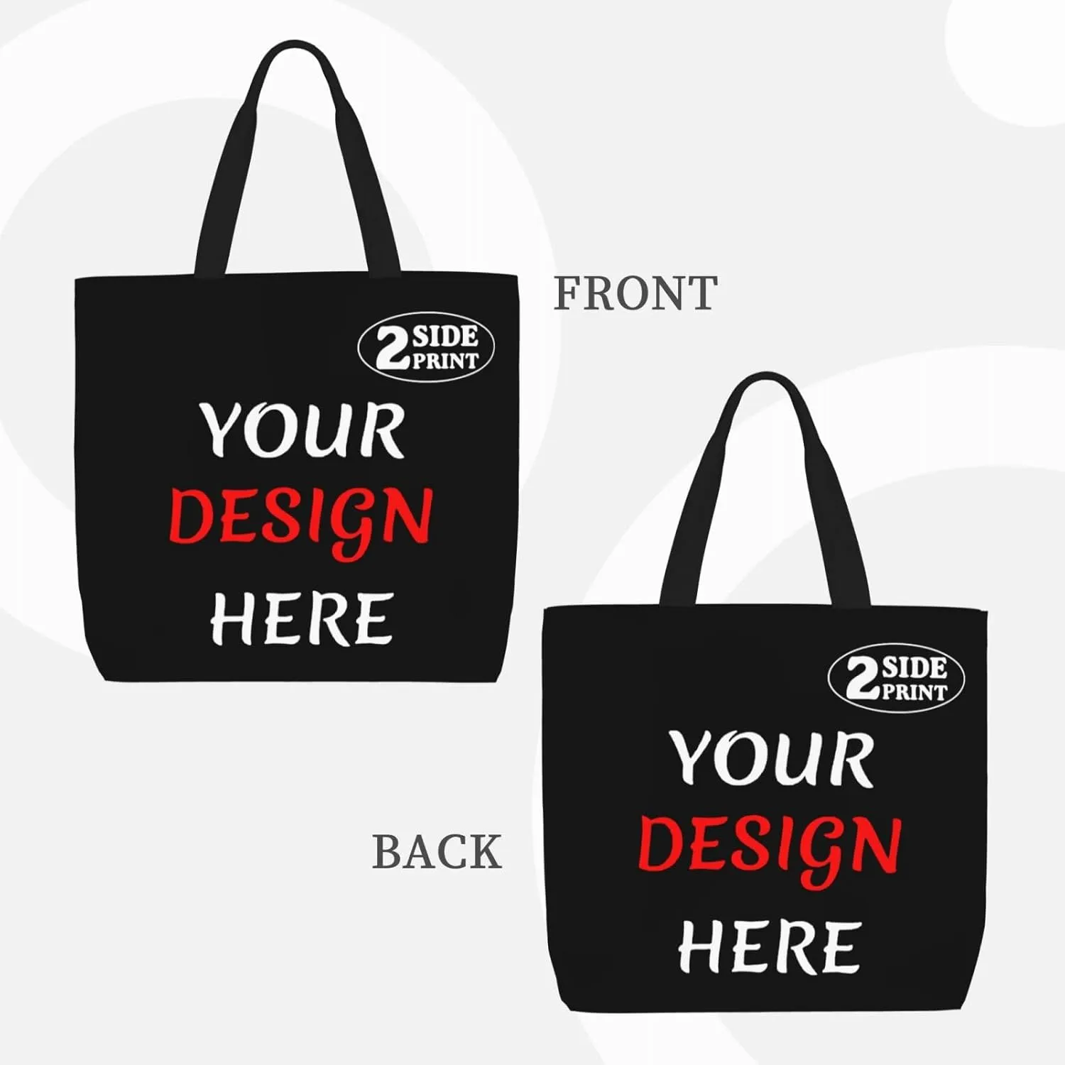 Custom Tote Bags Add Your Design For Business Travel Personalized Shoulder Beach Bag For Women Teachers