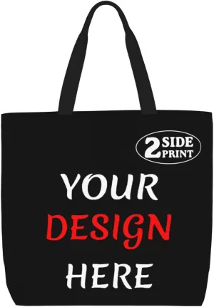 Custom Tote Bags Add Your Design For Business Travel Personalized Shoulder Beach Bag For Women Teachers