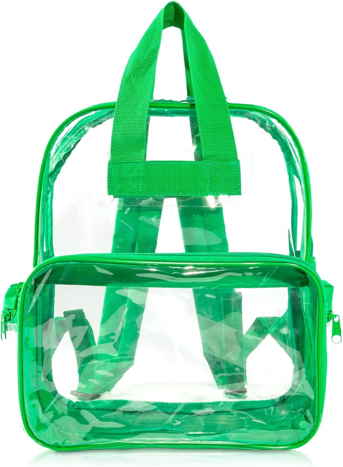 DALIX Wholesale Clear Backpacks Small Book Bags 50 Pc in Turtle Green