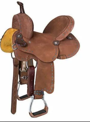 D&L Saddlery 8" inches Seat Children Miniature Pony Kids Horse Saddle Western Equestrian Trail Premium Leather for Horse Riding and Best Horse Rider Pony Kids Miniature 8" inches Horse Saddl. MDL49