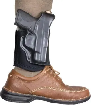 DeSantis Die Hard Ankle Rig - Concealed Carry Ankle Gun Holster, Fits S&W J 36, 37, 60, 317, 337, 360, 431PD, M&P 360 (2"-2 1/4"), Taurus 85 (2"), Charter Arms Undercover (2") - Right Hand Draw, Black