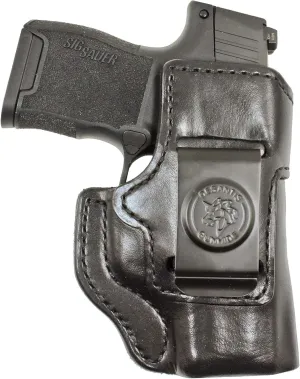 DeSantis Inside Heat IWB Holster - Concealed Carry Gun Holster for SIG P365, Leather Holster IWB, Compatible with the SIG SAUER P365, SIG P365 SAS - Right Hand Draw, Black