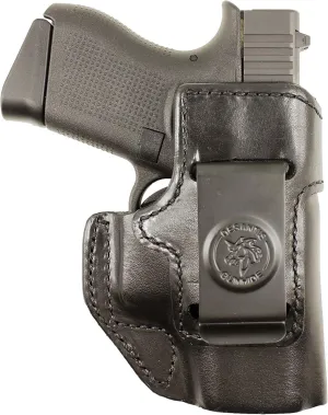 DeSantis Inside Heat IWB Holster - IWB Holster, Concealed Carry Gun Holster, Leather Holster IWB, Left Hand Holster for Pistols, Compatible with the GLOCK 43, 43X - Left Hand Draw, Black