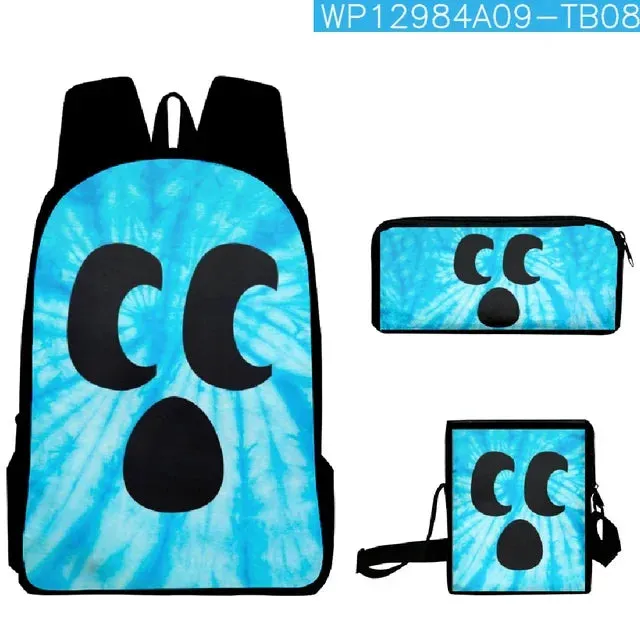 Diamond Craftee Face Tie Dye Backpack for Girls Boys Travel Anime Backpacks for Teenage