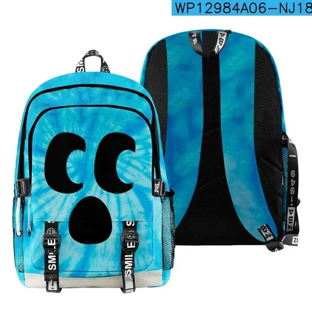 Diamond Craftee Face Tie Dye Backpack for Girls Boys Travel Anime Backpacks for Teenage
