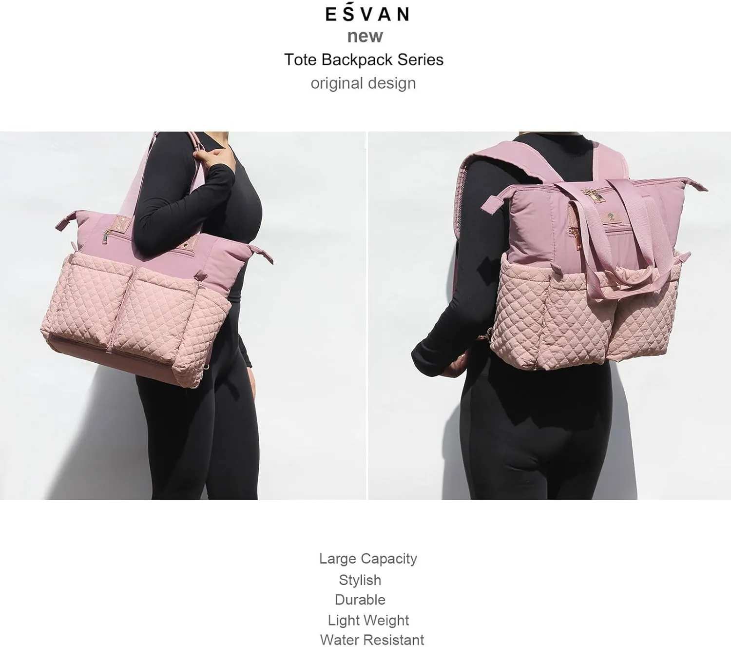 Diaper Tote Bag Totepack Backpack 2 in 1 for Women Multifunctional Large Capacity with Insulated Pockets Travel