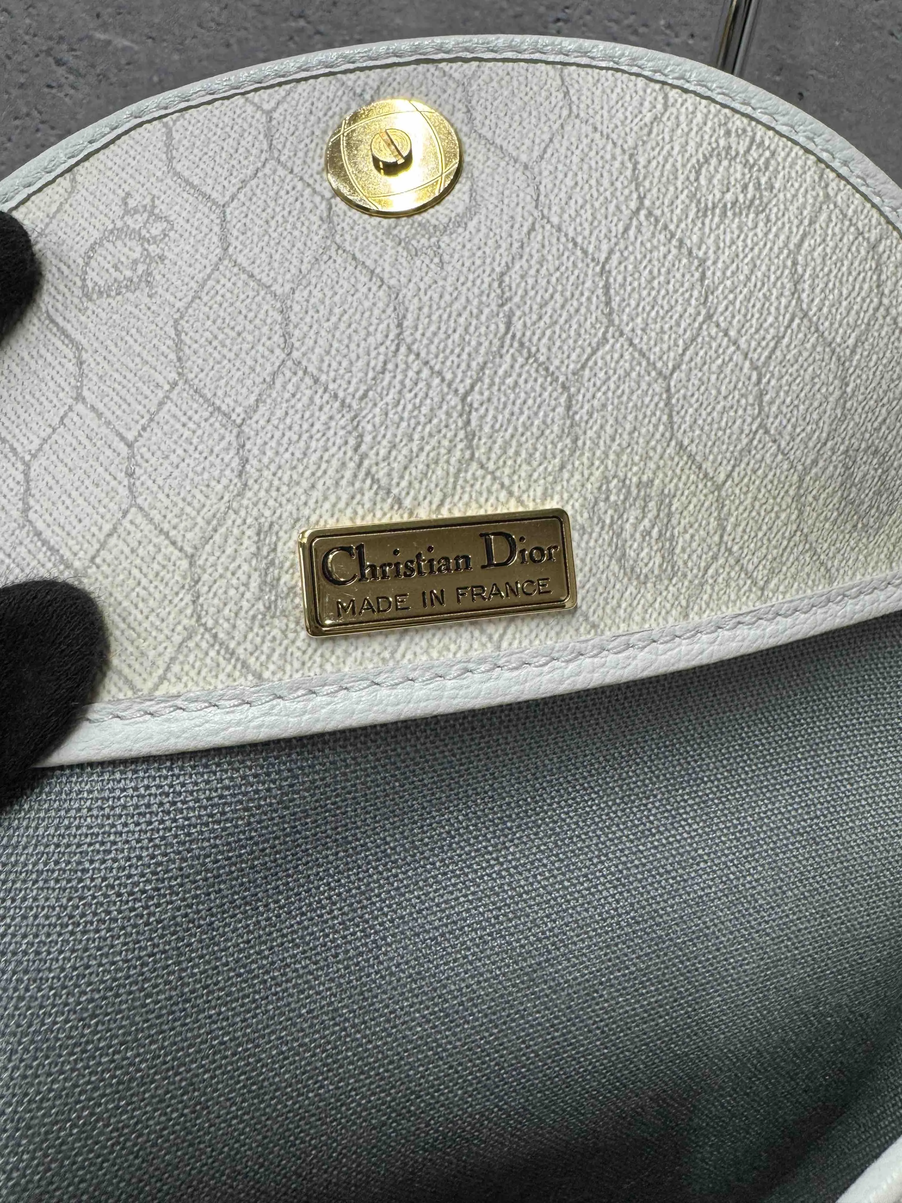 Dior Vintage Saddle Crossbody JZ10236800 in Ivory Leather