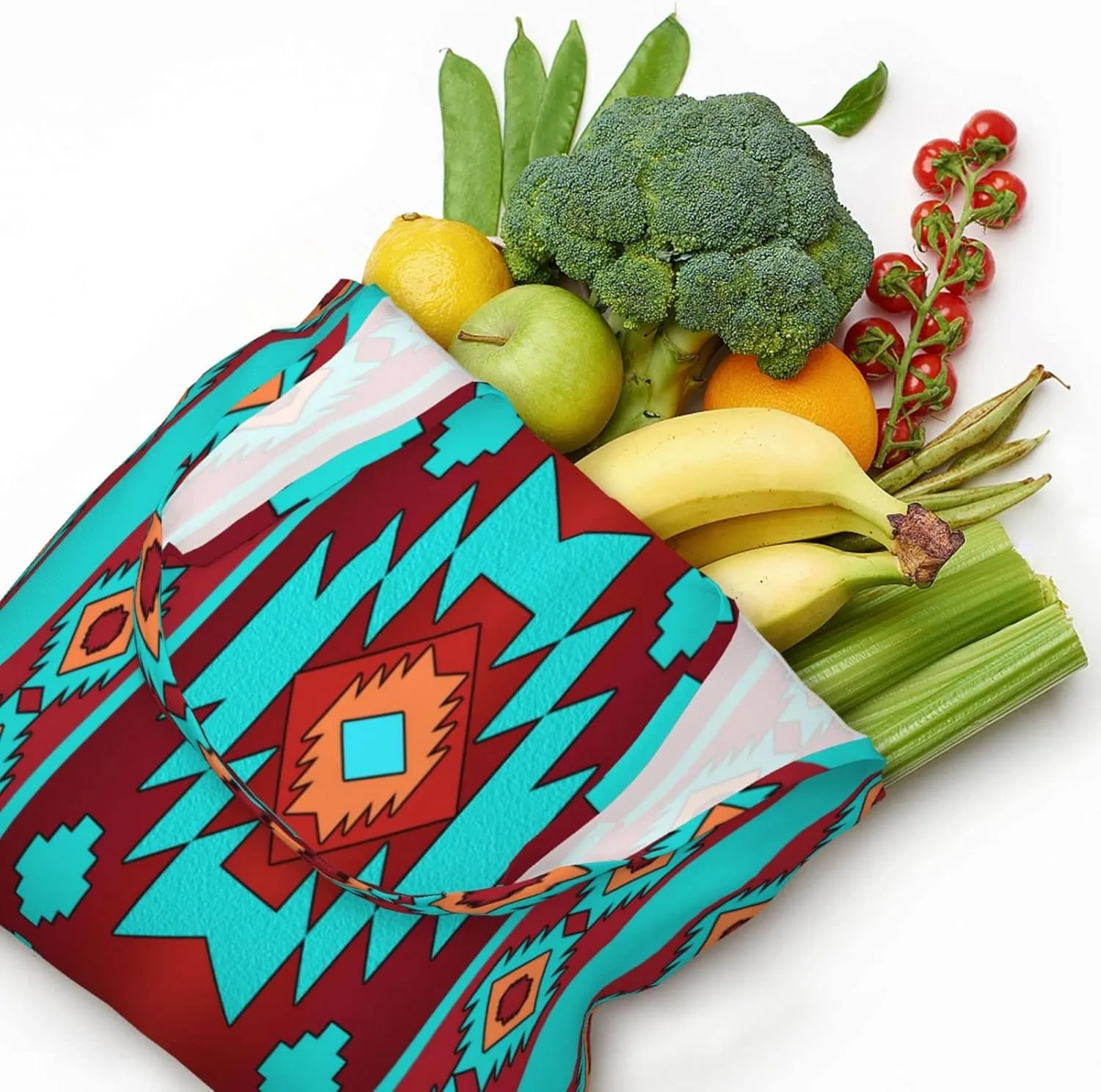 DKJlitter Fashion Canvas Tote Bag, Reusable Grocery Shopping Bag, Large capacity shopping bag Daily Utility Bag