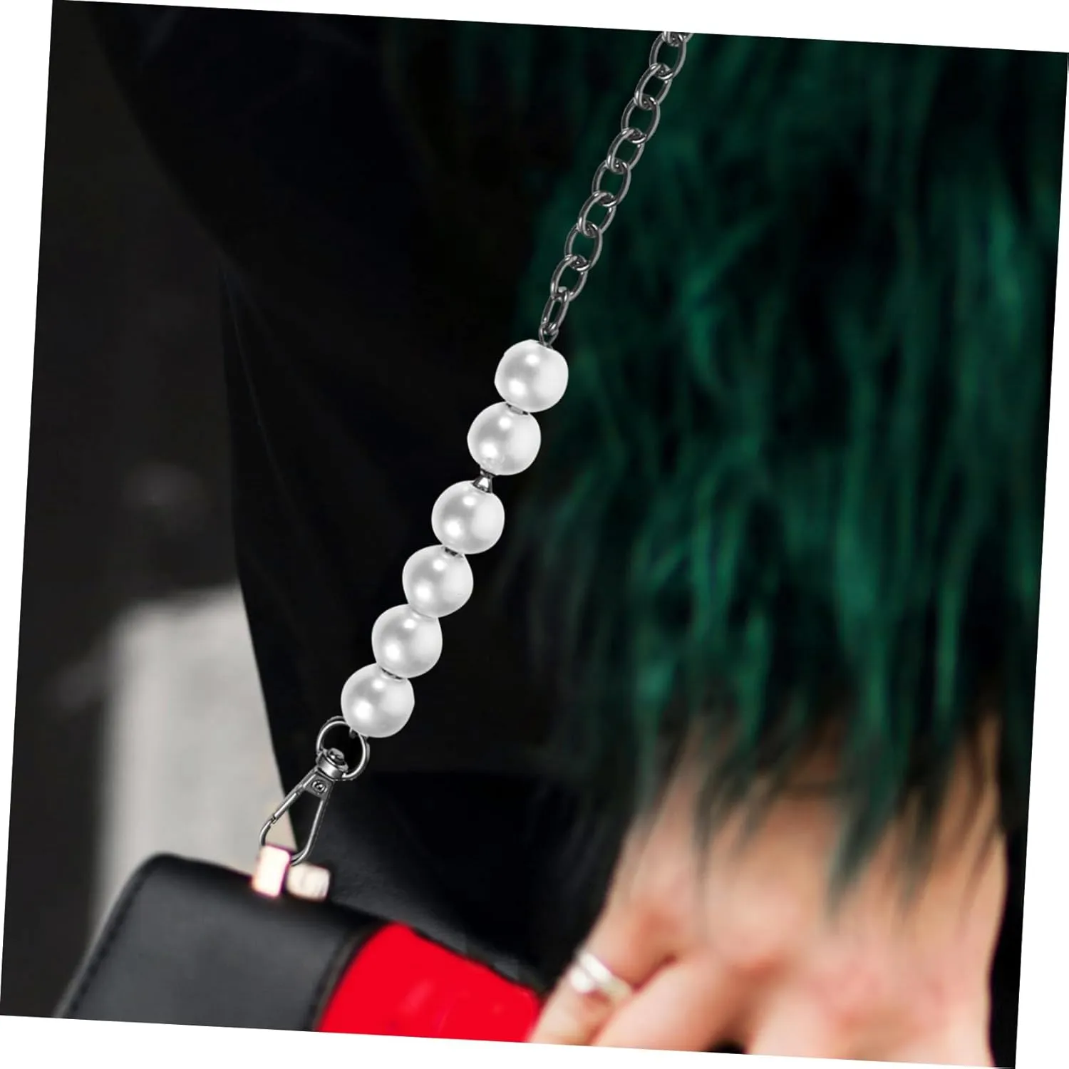 DOITOOL Bag Strap Extender Chain Pearl Chain Strap for Handbags Easy to Install Versatile Bag Extension for Stylish Look